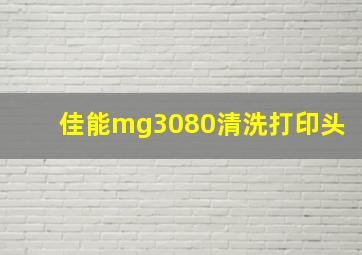 佳能mg3080清洗打印头