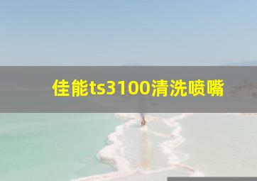 佳能ts3100清洗喷嘴