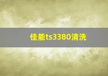 佳能ts3380清洗