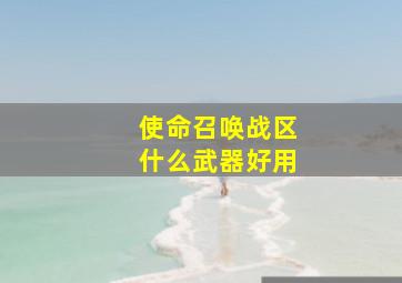 使命召唤战区什么武器好用