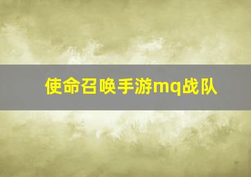 使命召唤手游mq战队