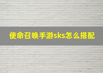 使命召唤手游sks怎么搭配