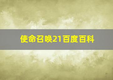 使命召唤21百度百科