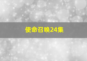 使命召唤24集