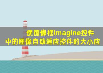 使图像框imagine控件中的图像自动适应控件的大小应