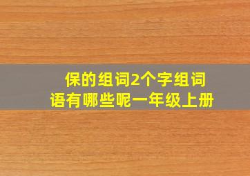 保的组词2个字组词语有哪些呢一年级上册