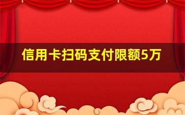 信用卡扫码支付限额5万