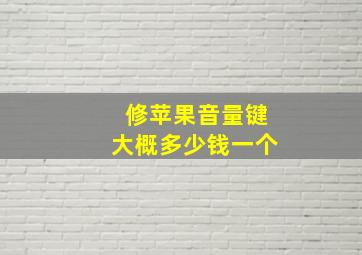 修苹果音量键大概多少钱一个