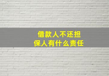 借款人不还担保人有什么责任