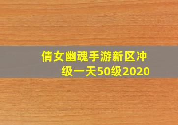 倩女幽魂手游新区冲级一天50级2020