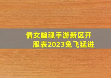 倩女幽魂手游新区开服表2023兔飞猛进