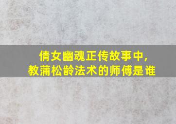 倩女幽魂正传故事中,教蒲松龄法术的师傅是谁