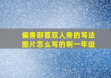 偏旁部首双人旁的写法图片怎么写的啊一年级