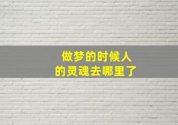 做梦的时候人的灵魂去哪里了