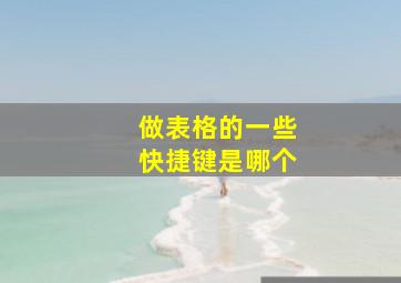 做表格的一些快捷键是哪个