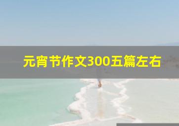 元宵节作文300五篇左右