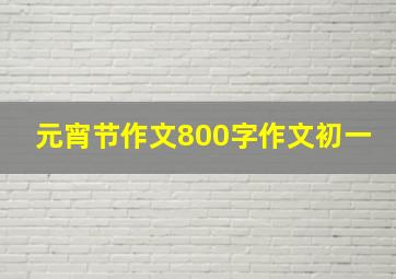 元宵节作文800字作文初一