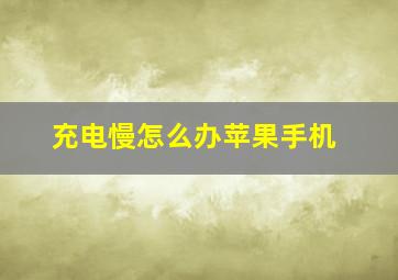 充电慢怎么办苹果手机