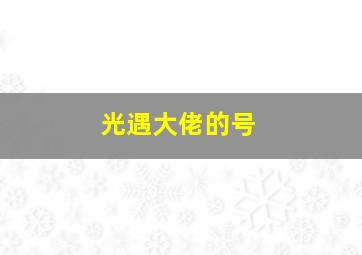 光遇大佬的号