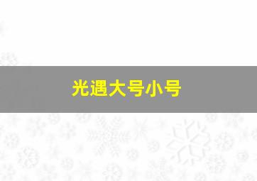 光遇大号小号