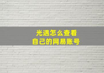 光遇怎么查看自己的网易账号