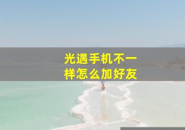 光遇手机不一样怎么加好友