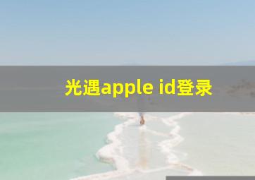 光遇apple id登录