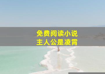 免费阅读小说主人公是凌霄