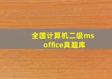 全国计算机二级ms office真题库