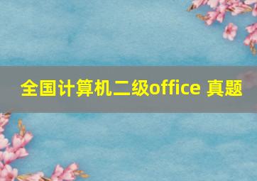 全国计算机二级office 真题