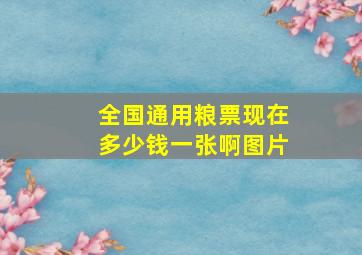 全国通用粮票现在多少钱一张啊图片