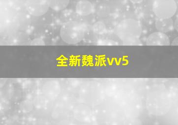 全新魏派vv5