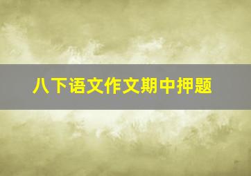 八下语文作文期中押题