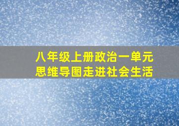 八年级上册政治一单元思维导图走进社会生活