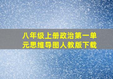 八年级上册政治第一单元思维导图人教版下载