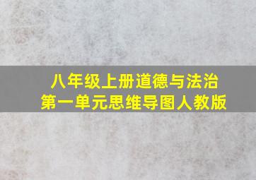 八年级上册道德与法治第一单元思维导图人教版