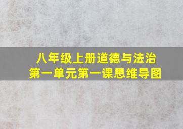 八年级上册道德与法治第一单元第一课思维导图