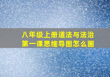 八年级上册道法与法治第一课思维导图怎么画