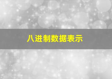 八进制数据表示