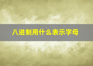 八进制用什么表示字母