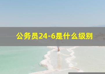 公务员24-6是什么级别