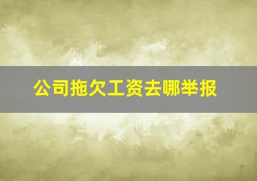 公司拖欠工资去哪举报