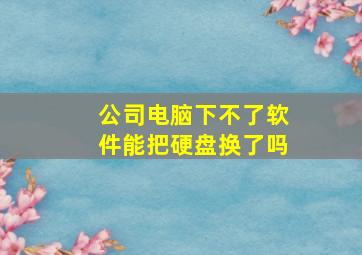 公司电脑下不了软件能把硬盘换了吗