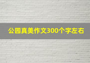 公园真美作文300个字左右