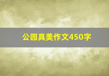 公园真美作文450字