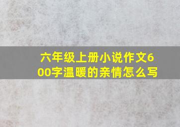 六年级上册小说作文600字温暖的亲情怎么写