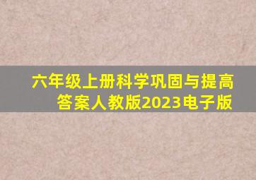 六年级上册科学巩固与提高答案人教版2023电子版