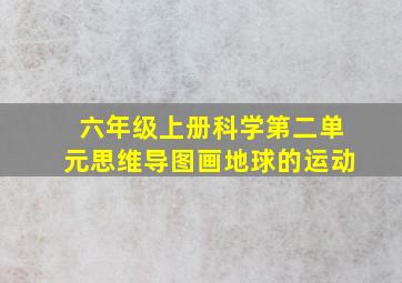 六年级上册科学第二单元思维导图画地球的运动