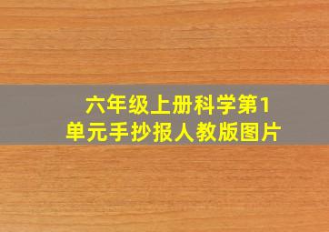 六年级上册科学第1单元手抄报人教版图片