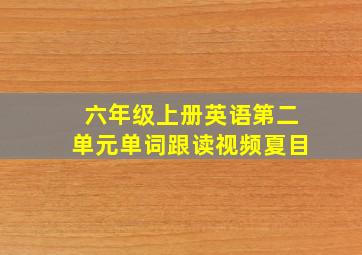 六年级上册英语第二单元单词跟读视频夏目